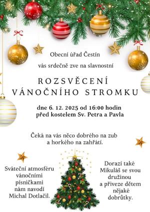 Rozsvícení stromečku a Mikuláš se svojí družinou DNE 6.12.2025